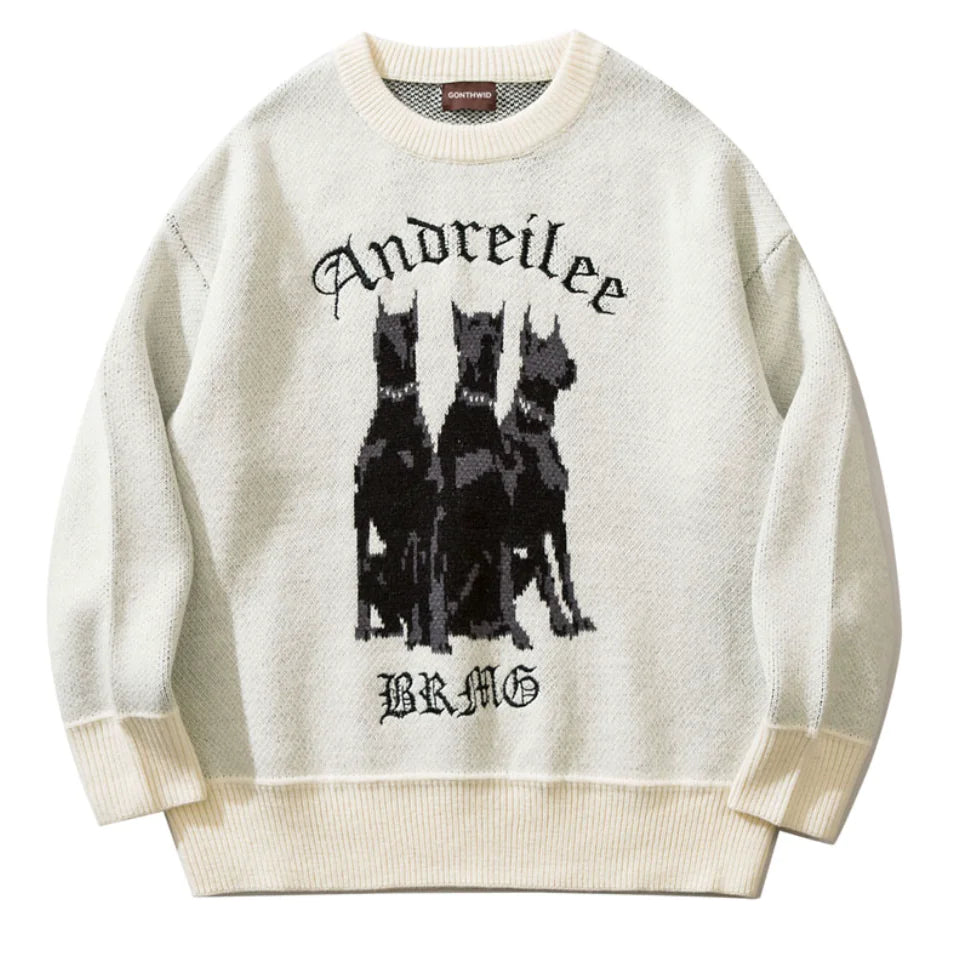 Vintage Doberman Dog Sweater