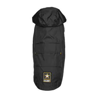 Black Packable Dog Raincoat